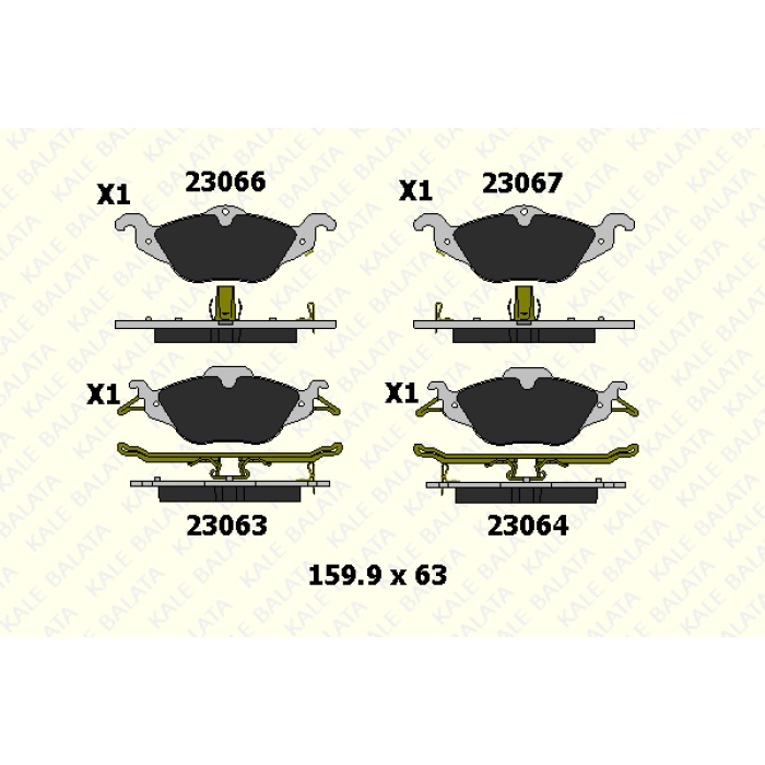 FREN BALATA ÖN ASTRA G 1.2-1.6-1.7 ZAFIRA A 98-10 - KL23063-173-05-ANS-KD11