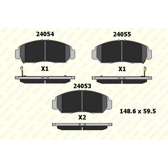 FREN BALATA ÖN HONDA CIVIC. FR-V - KL24053-170-05-ANS-KD13