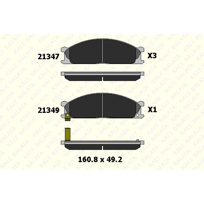 FREN BALATA ÖN NISSAN PATHFINDER. TERRANO. PICK UP- FORD MAVERICK - SUBARU SVX - KL21347-170-05-ANS-KD20