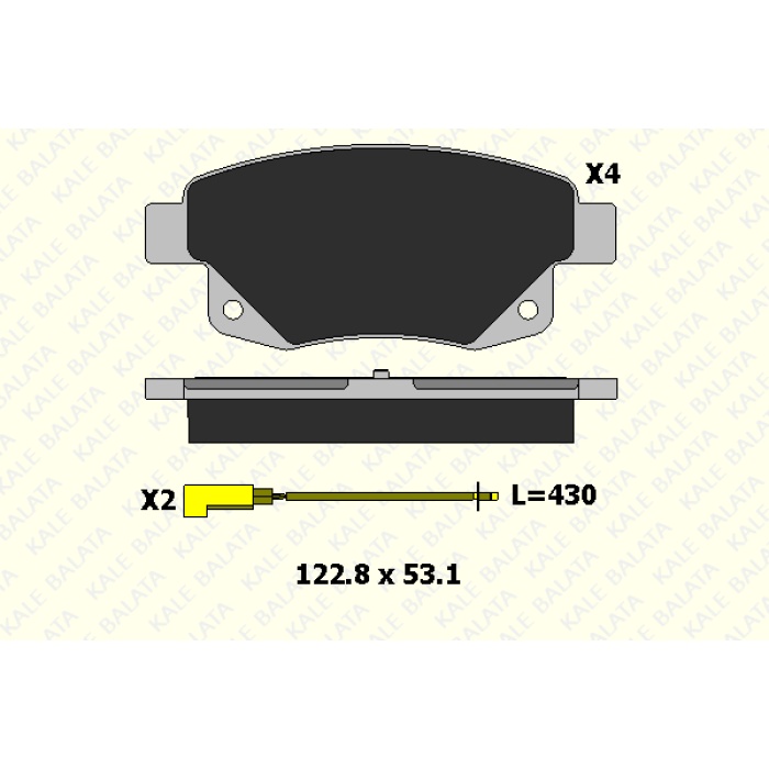 FREN BALATA ARKA FORD TRANSIT V347- VW AMAROK FIŞLI - KL24486-170-05-ANS-KD20