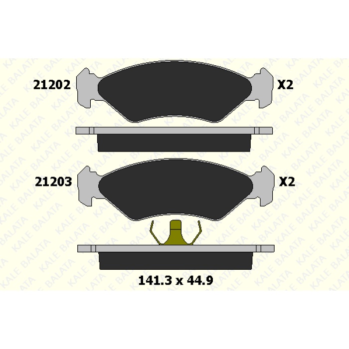 DISK FREN BALATASI ÖN FORD COURIER 96-. FIESTA 98-. FIESTA III 89-95. FIESTA IV 95-02. KA 96-08 - KL21202-178-05-ANS-KD13