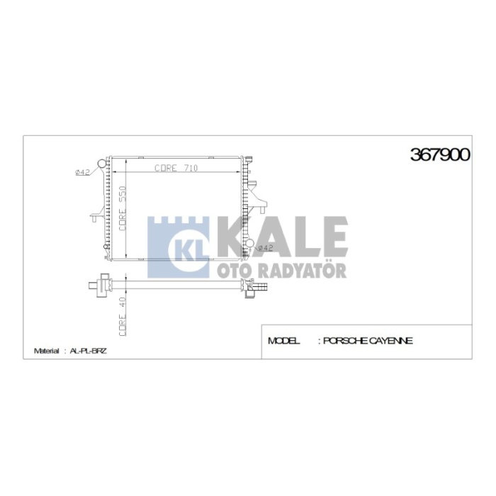 RADYATÖR VW TOUAREG 710-550-40 AL-PL-BRZ - KL367900