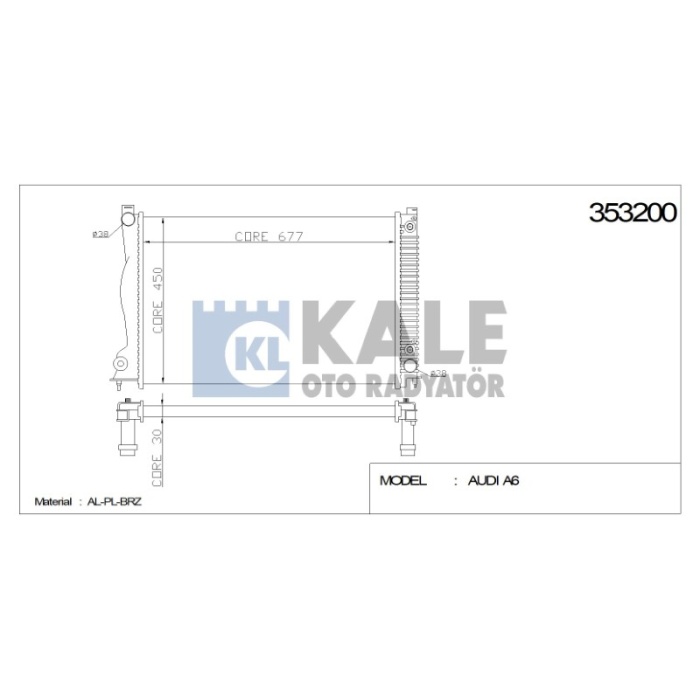 RADYATÖR AUDI A6 677-448-32 AL-PL-BRZ - KL353200