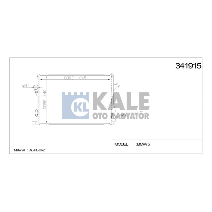 RADYATÖR BMW 5 - 7 94-04 520I - 523I - 528I - 535I - 540I - 728I - 730I - 740I - 750I M-A AL-PL-BRZ - KL341915