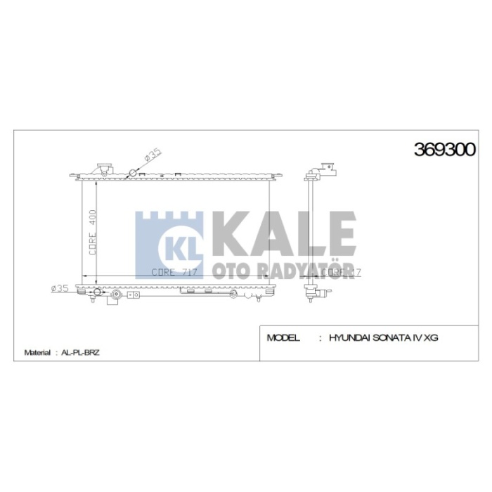 RADYATÖR HYUNDAI SONATA IV XG 403-718-18 AL-PL-BRZ - KL369300