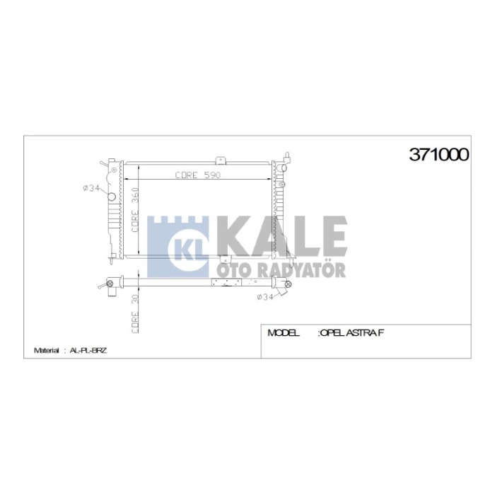 RADYATÖR OPEL ASTRA F 590-358-32 AL-PL-BRZ - KL371000