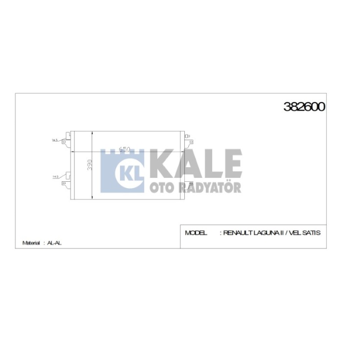 KLIMA RADYATÖRÜ RENAULT LAGUNA II 678-391-16 AL-AL - KL382600