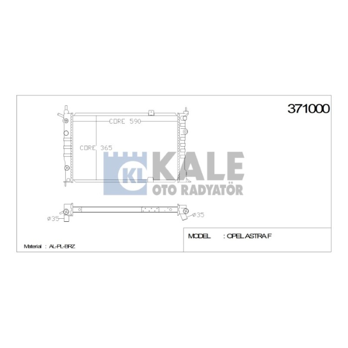 RADYATÖR OPEL ASTRA F 590-358-32 AL-PL-BRZ - KL370900