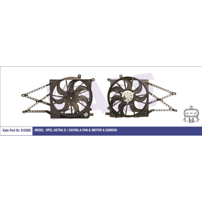 FAN MOTORU DAVLUMBAZLI OPEL ASTRA G - ZAFIRA A  250W 380MM - KL418300