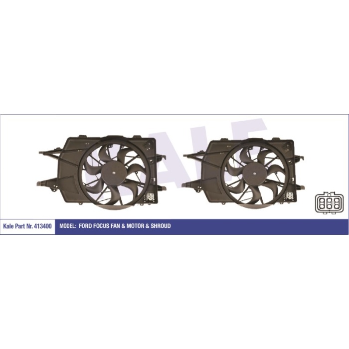 FAN MOTORU DAVLUMBAZLI FORD FOCUS  250W 395MM - KL413400