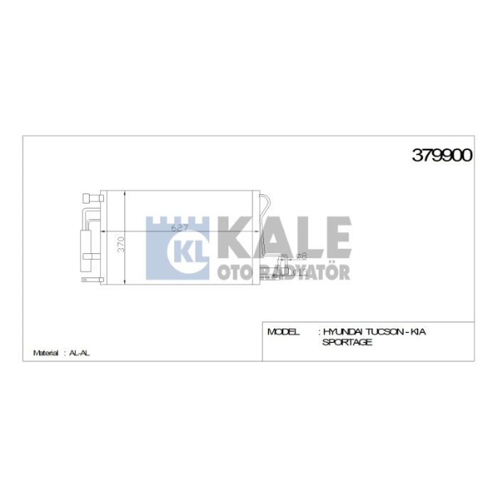 KLIMA RADYATÖRÜ HYUNDAI TUCSON 610-375-16 AL-AL - KL379900