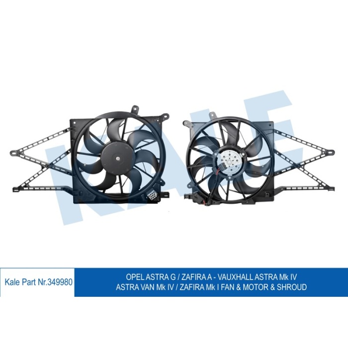 FAN MOTORU DAVLUMBAZLI OPEL ASTRA G - ZAFIRA A - VAUXHALL ASTRA MK IV - ASTRA VAN MK IV - KL349980