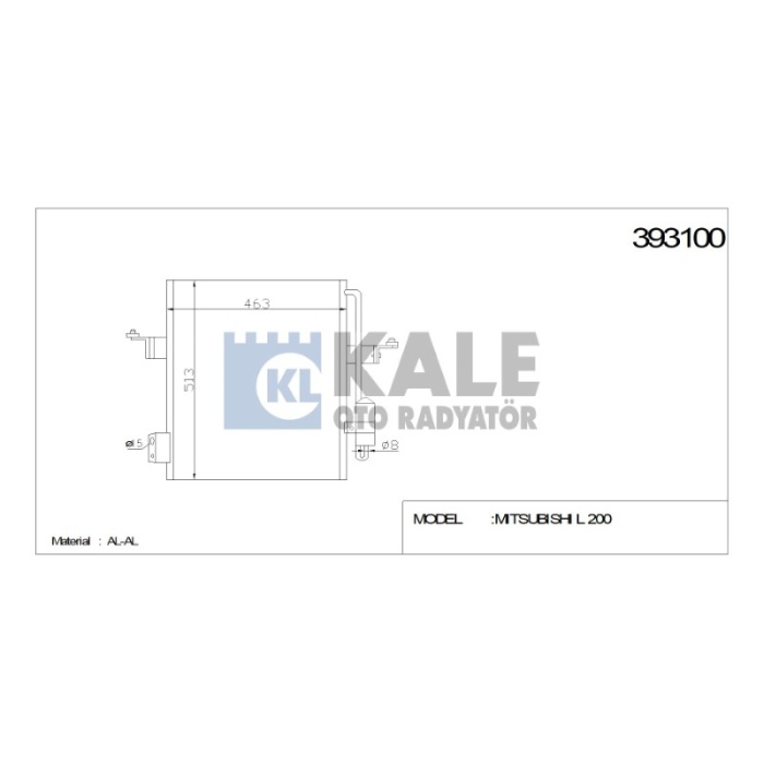 KLIMA RADYATÖRÜ MITSUBISHI L200 467-513-16 AL-AL - KL393100