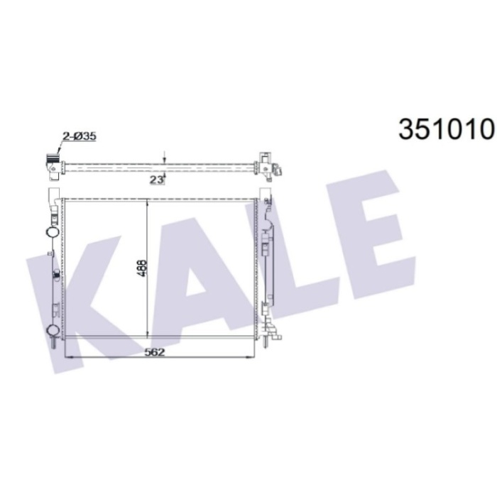 RADYATÖR AL-PL-BRZ RENAULT KANGOO - GRAND KANGOO - KANGOO EXPRESS - KL351010