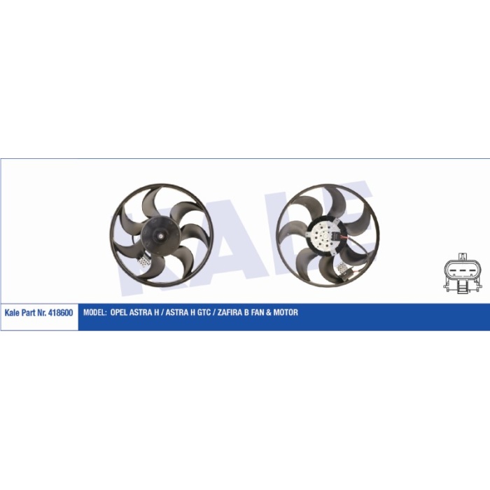 FAN MOTORU MOTOR OPEL ASTRA H - ASTRA H GTC - ZAFIRA B  250W 390MM - KL418600