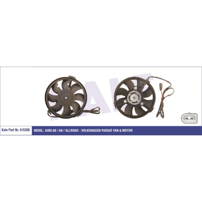 FAN MOTORU MOTOR VW PASSAT AUDI A6 - A8 - ALLROAD   300W 280MM - KL415300