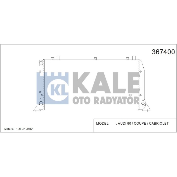 RADYATÖR AUDI 80 COUPE CABRIOLET 590-322-34 AL-PL - KL367400