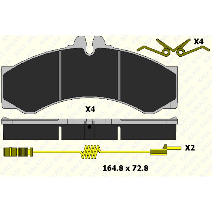 FREN BALATA ÖN MERCEDES SPRINTER ÇIFT TEKER-VW VOLT LT 28-46 FIŞSIZ - KL29076-200-14-ANS-KD20