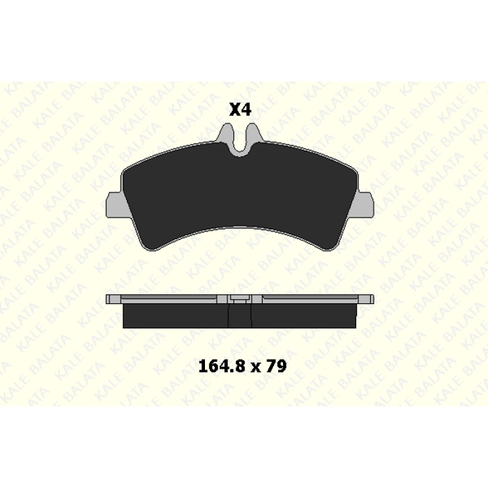 FREN BALATA ARKA MERCEDES SPRINTER 4.6 TON. 5 TON -VW CRAFTER 30-50 2E 2.5TDI 5 TON - KL29217-208-04-ANS-KD20