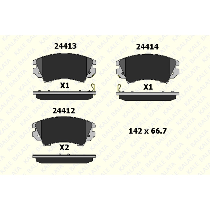 FREN BALATA ÖN OPEL INSIGNIA-ASTRA GTC. ASTRA J. CASCADA. ZAFIRA TOURER C. CHEVROLET CAMARO. - KL24412-191-05-ANS-KD13