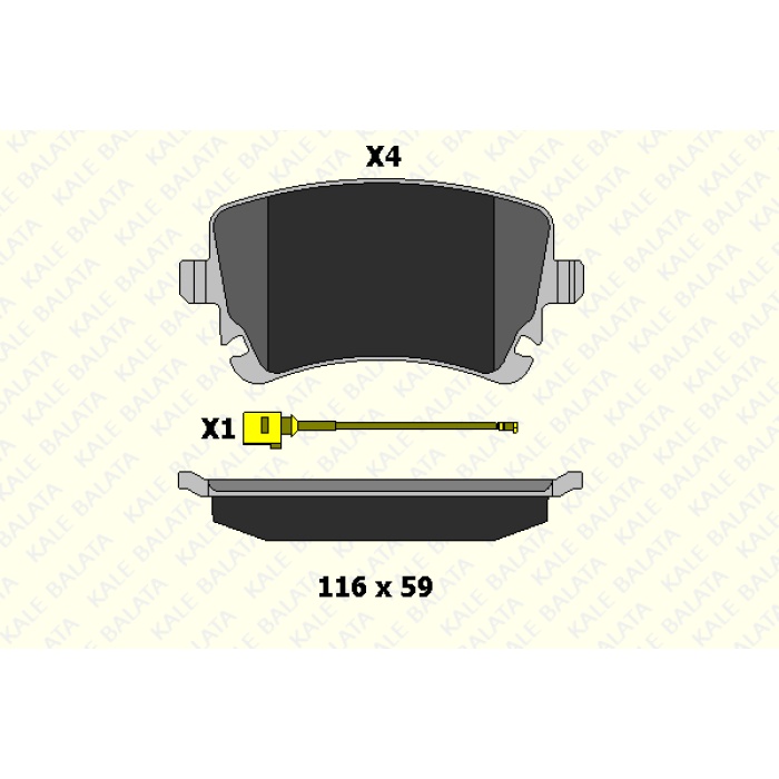 FREN BALATA ARKA VW TRANSPORTER T5. T6. MULTIVAN V. VI - KL23326-177-25-ANS-KD13