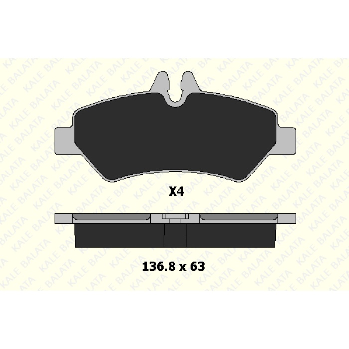 FREN BALATA ARKA MERCEDES SPRINTER 3-5 TON - VW CRAFTER 30-35. 30-50 - KL29190-190-14-ANS-KD20