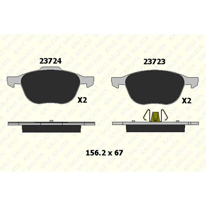 FREN BALATA ÖN FORD FOCUS II. III. C MAX. C MAX II. GRAND C MAX. KUGA I.II - MAZDA 3. MAZDA 5 - KL23723-182-05-ANS-KD13