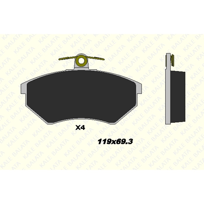 FREN BALATA ÖN SEAT CORDOBA. IBIZA II.III. TOLEDO VW GOLF II. III.IV. PASSAT III-CADDY II. PASSAT - KL20168-196-14-ANS-KD13