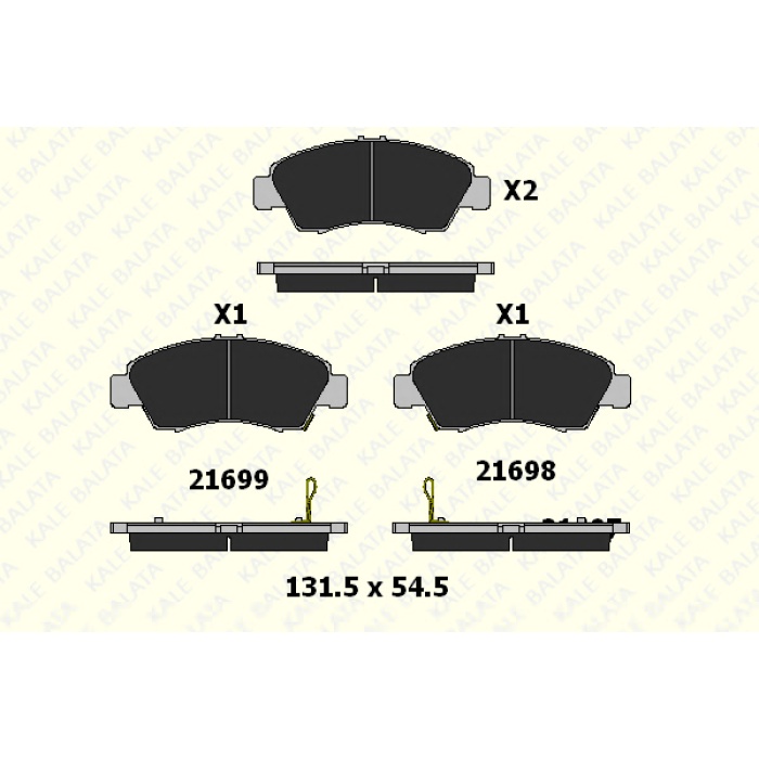 FREN BALATA ÖN HONDA CIVIC V.VI.VII. JAZZ-LOGO - KL21697-158-05-ANS-KD13