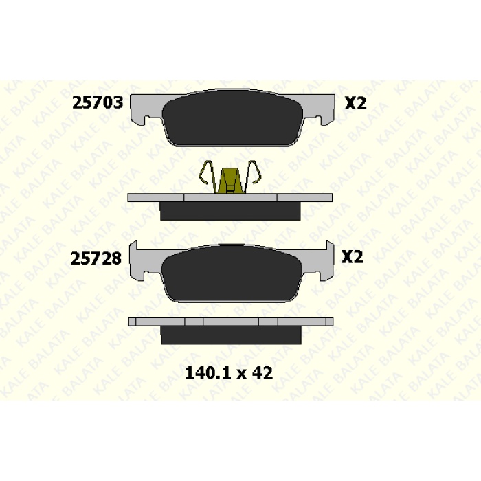 FREN BALATA ÖN RENAULT CLIO SYMBOL IV LOGAN II-SANDERO II-LOGAN MCV - KL25728-180-05-ANS-KD13