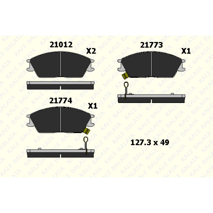 FREN BALATA ÖN HONDA ACCORD II 1.6-1.8-HYUNDAI ACCENT-EXCEL-LANTRA-PONY-GETZ-S COUPE-ADMIRA - KL21012-150-05-ANS-KD13