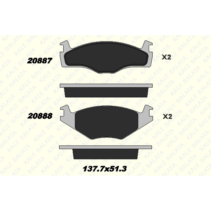 FREN BALATA ÖN SEAT CORDOBA. IBIZA II. TOLEDO - VW POLO-P.CLASSIC - KL20887-173-25-ANS-KD13