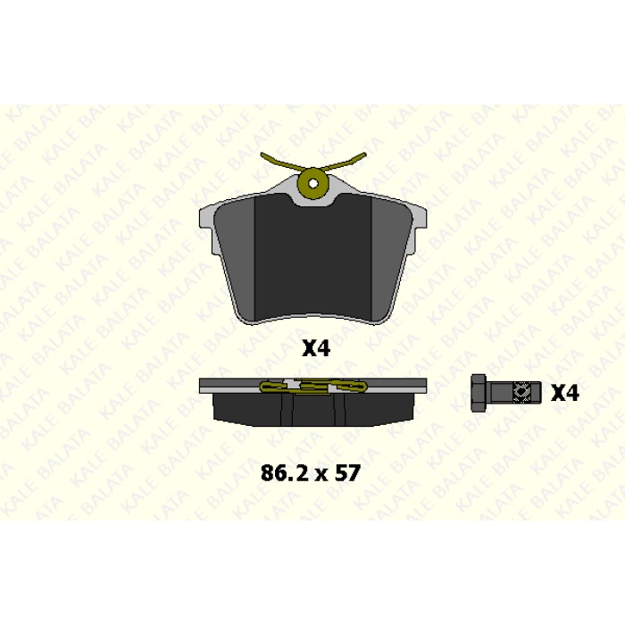 FREN BALATA ARKA CITROEN P407 04-- C5 III 09-- 1.6HDI 110 FAP-1.8-2.0-2.0 HDI 135 FAP-2.2-3.0 - KL24135-178-14-ANS-KD13