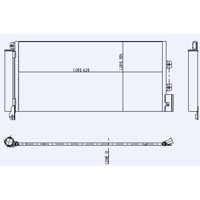 KLIMA KONDENSER LINEA 1.3JTD  1 SIRA ALB  - KALE 010ABC060