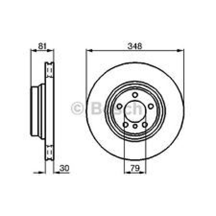 FREN DISKI ON BMW E60 E61 E63 E64 E65 E66 E67 - BOSCH 0986479003