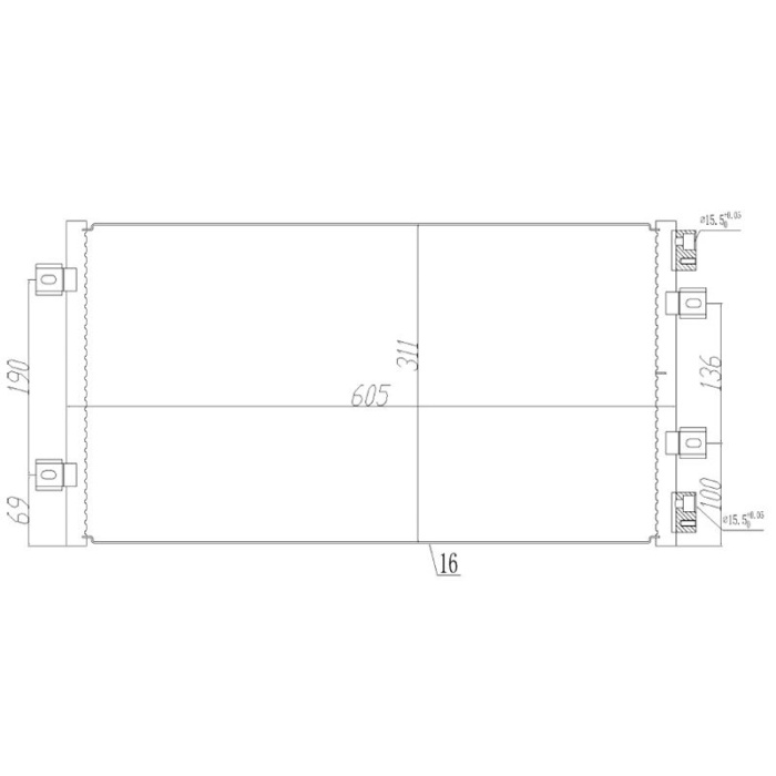 KONDENSER FIAT PUNTO II 1.2 I. 1.2 I 16V 01-02 - ORIS CFI369016