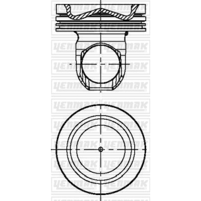 PISTON+SEGMAN 131 MM STD KOMPLE RENAULT MAGNUM -VOLVO FH12-FM12-D12C-D12D-DXI13 EURO 3 - CIFT PARCALI CELIK PISTON - YENMAK 31-04085-000