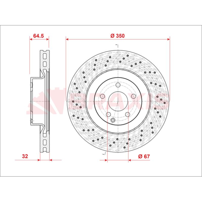 FREN DISKI ON E-CLASS W211 06 - 13 SL R230 08 - 12 - BRAXIS AE0956