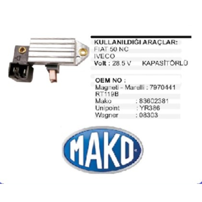 KÖMÜRLÜ KONJEKTÖR  RONIK REGÜLATÖR FORD CARGO - FIAT 35 NC - 50 NC 24 VOLT - 083602381000