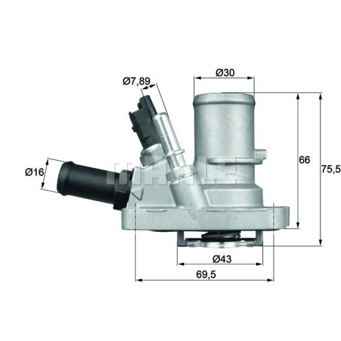 TERMOSTAT  88°  ALBEA-DOBLO-LINEA-PUNTO-IDEA-BRAVO-500-MUSA-YPSILON  1.4 BENZINLI - MAHLE TI14488