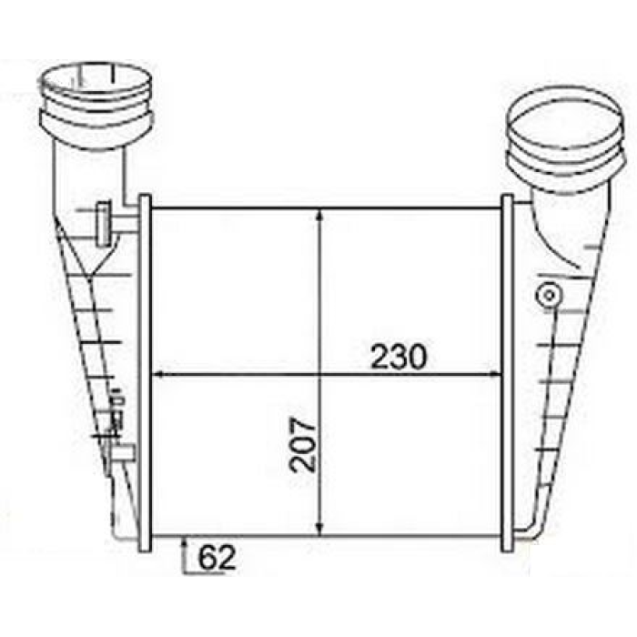 TURBO RADYATORU AVB-AWX-AVF-BSV PASSAT 97-05 - SUPERB 02-08 230x203x62 - ORIS IVW002062