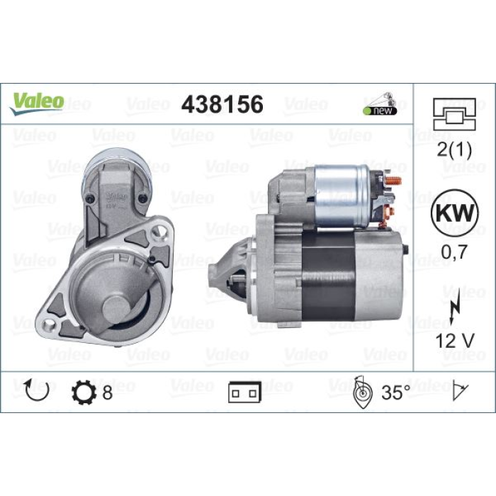 MARS MOTORU 12V 8 DIS NISSAN MICRA III-NOTE 1.2-1.4 - VALEO 438136