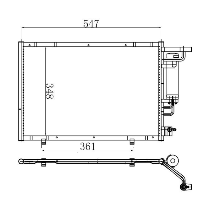 KLIMA RADYATORU FIESTA VI.25 -1.4TDCI -1.4 16V -1.6 16V  08--- B MAX 1.5TDCI -1.6TCI12--- - ORIS CFR010016