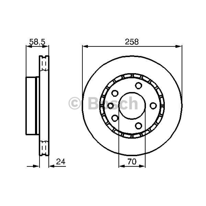 ON FREN DISK AYNA OMEGA A - BOSCH 0986478265