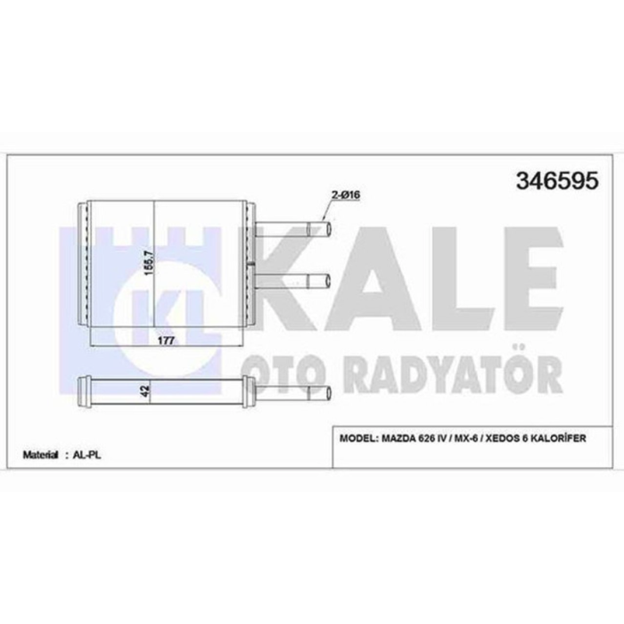 KALORIFER RADYATORU MAZDA 626 92-97 - KALE 346595