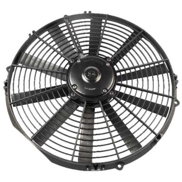 AKSIYEL FAN MOTORU 12V 14 KOMPLE YASSI GENIS EMICI 350mm 2850 m3 - h 74315021 - KORMAS 5 702 114 120 002