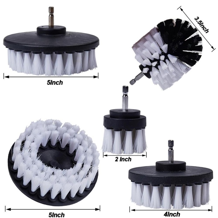 Araba Motosiklet Yıkama Çok Amaçlı Matkap Fırça Seti 5 Adet S/B