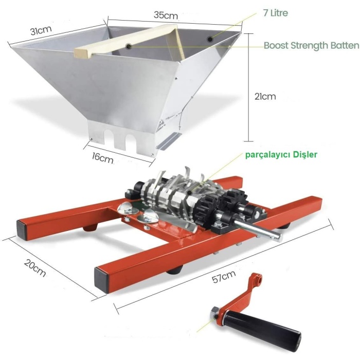 Fenglin CLA 7L Meyve Parçalama Makinesi, Meyve Değirmeni 7 Lt