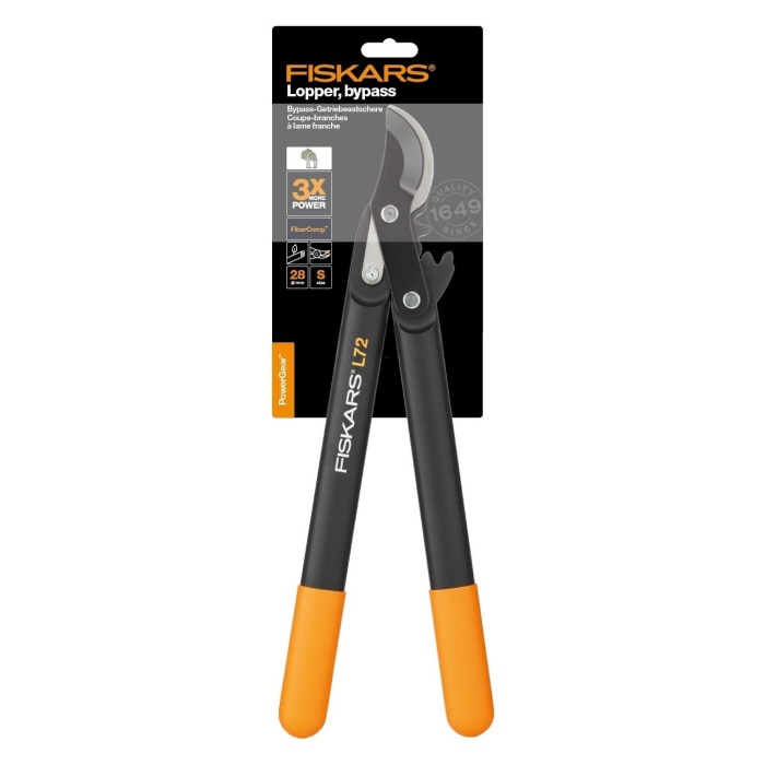 Fiskars 112200 PowerGear Bypass Dal Kesme Makası (S) L72