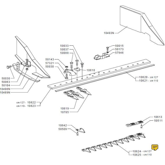 Grillo Gf1 - G52 Bıçak Alt Demiri Tekli 10785